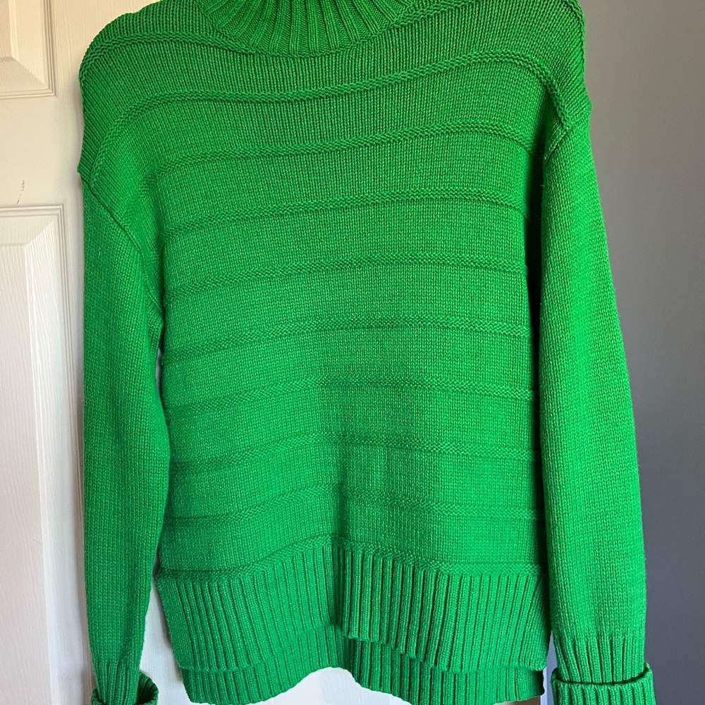 RW&CO. Vibrant Green Cowl Neck Sweater